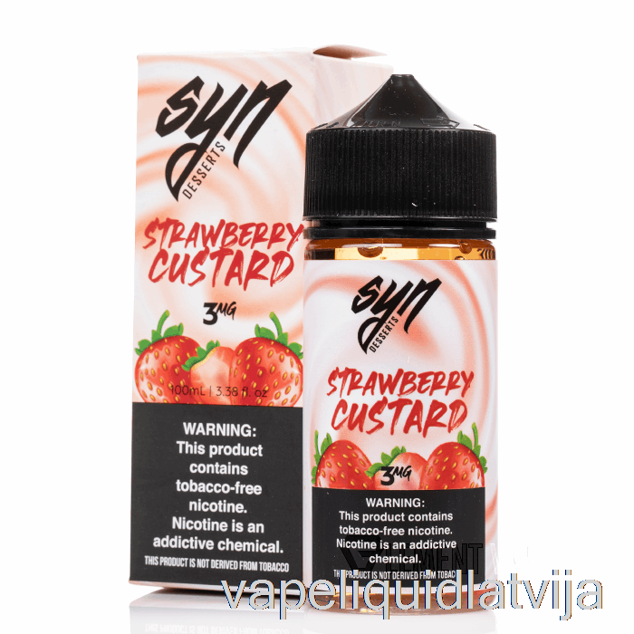 Zemeņu Olu Krēms - Syn Liquid - 100ml 0mg Vape šķidrums